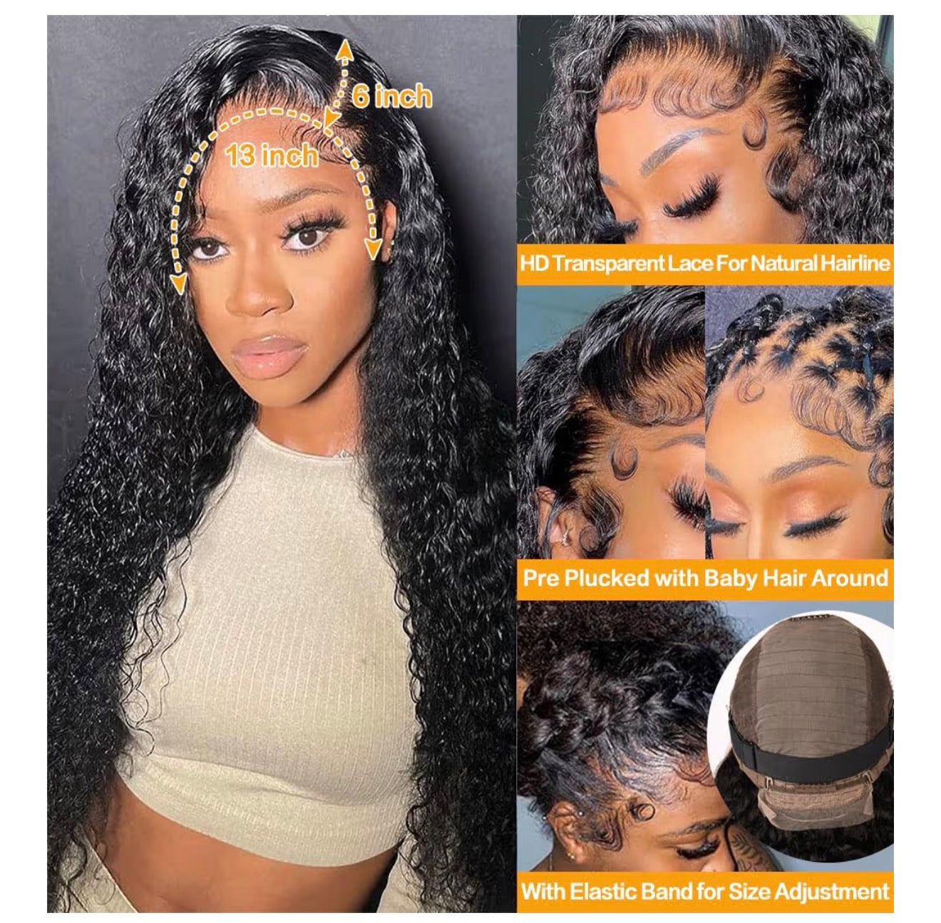 13x6 Deep Wave Lace Front Wig